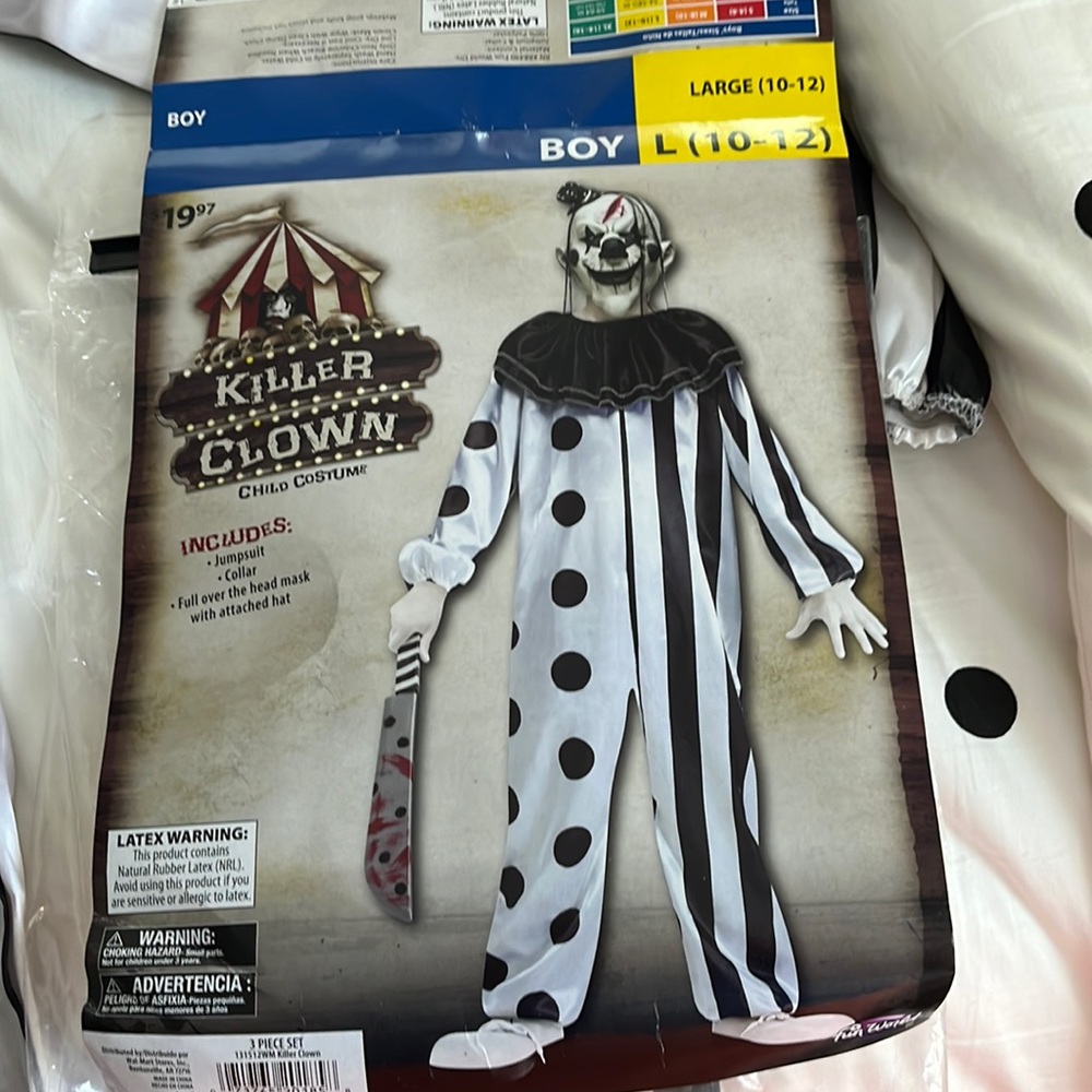 Killer clown costume